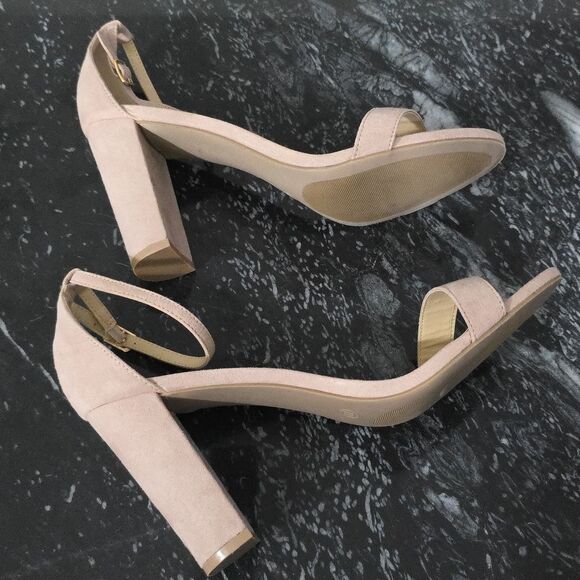 BRAND NEW LULUS-TAYLOR NATURAL ANKLE STRAP HEEL SUEDE SANDAL - Picture 12 of 16